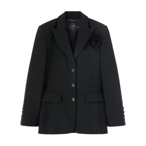 Ermanno Scervino Stilig Jacka för Modern Mode Black, Dam