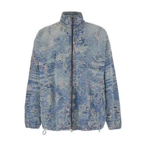 Diesel Blå Denim Jacquard Destroy Kappa Blue, Herr