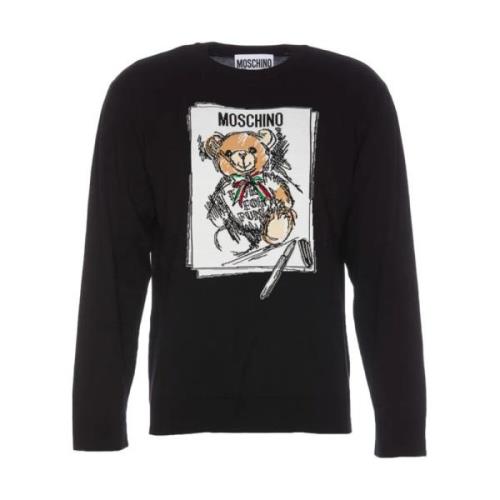 Moschino Essential Logo Jumper Black, Herr