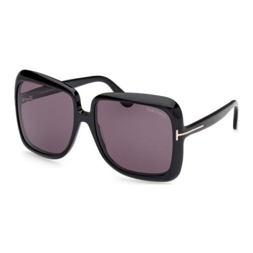 Tom Ford Lorelai Solglasögon Svart/Rök Violet Black, Dam