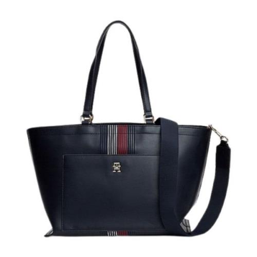 Tommy Hilfiger Unik Toteväska för Kvinnor Blue, Dam