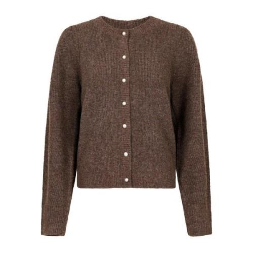 Neo Noir Brun Melange Cardigan Nuna Stil Brown, Dam