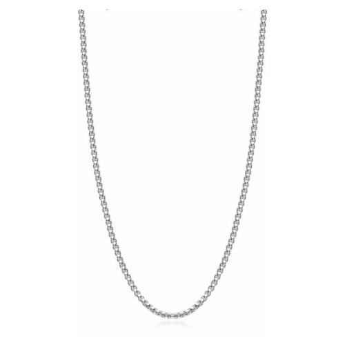 Nialaya Mens Silver Chain Gray, Herr