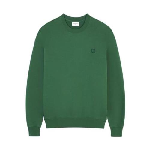 Maison Kitsuné Stilig Sweatshirt för Män Green, Herr