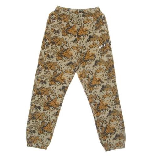 HUF Camo Fleece Sweatpants med Fickor Multicolor, Dam