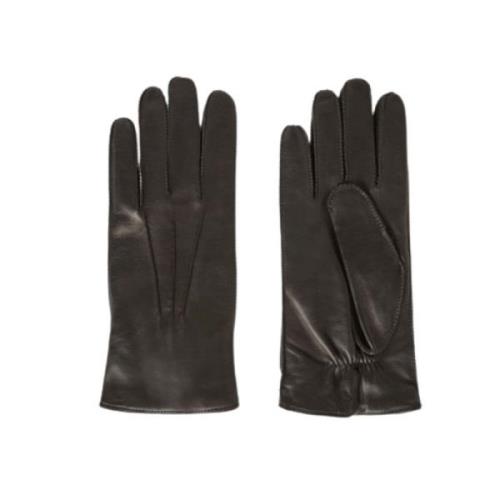 Loro Piana Svarta Lammskinn Stickade Ullhandskar Black, Unisex