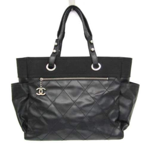 Chanel Vintage Pre-owned Belagd canvas chanel-vskor Black, Dam