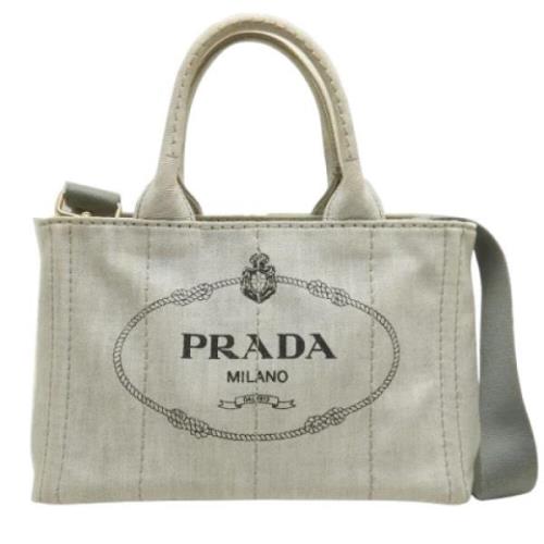 Prada Vintage Pre-owned Denim prada-vskor Beige, Dam