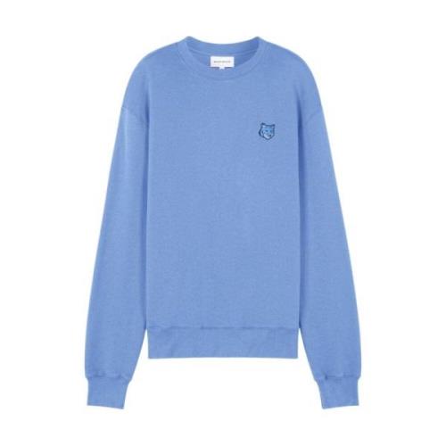 Maison Kitsuné Stilren Sweatshirt för Män Blue, Herr