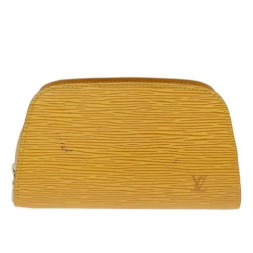 Louis Vuitton Vintage Pre-owned Laeder kuvertvskor Yellow, Dam