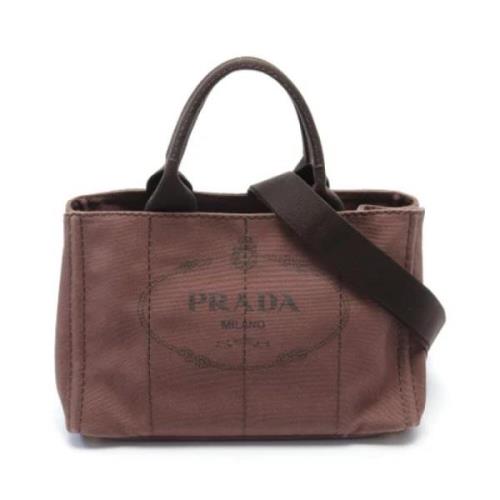 Prada Vintage Pre-owned Canvas prada-vskor Brown, Dam