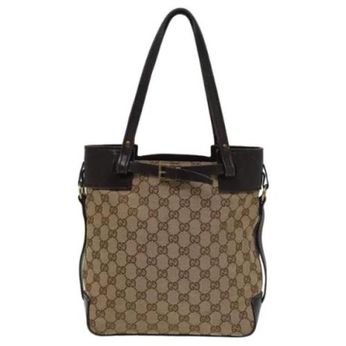 Gucci Vintage Pre-owned Canvas totevskor Beige, Dam