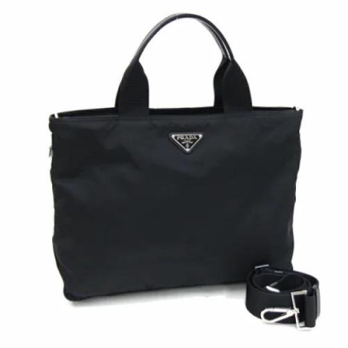 Prada Vintage Pre-owned Nylon prada-vskor Black, Dam