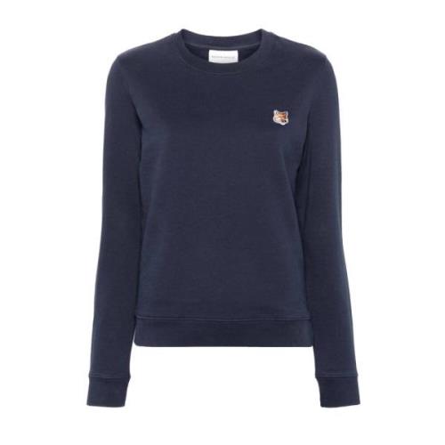 Maison Kitsuné Stiligt Sweatshirt för Modernt Utseende Blue, Dam