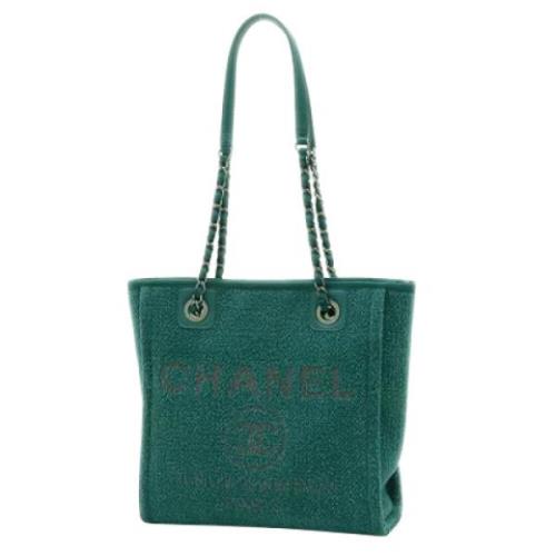 Chanel Vintage Pre-owned Canvas chanel-vskor Green, Dam