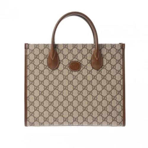 Gucci Vintage Pre-owned Tyg totevskor Beige, Dam