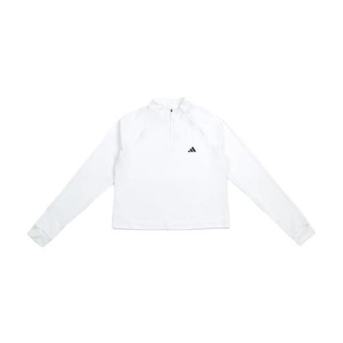 Adidas Vit Kvart-Zip Prestationstopp White, Dam