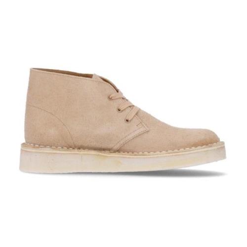 Clarks Tan Suede Moccasin Lifestyle Sko Pink, Herr