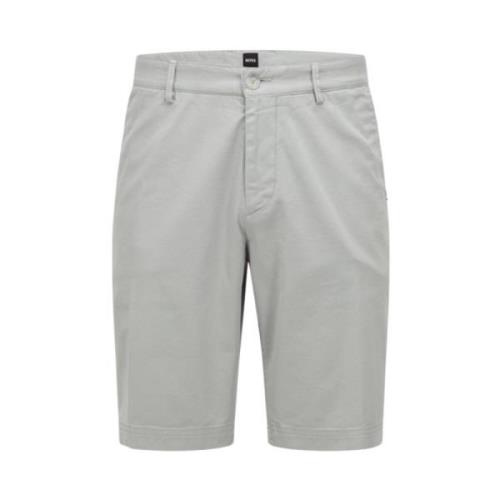 Hugo Boss Slim Fit Elastiska Bomullsshorts Gray, Herr