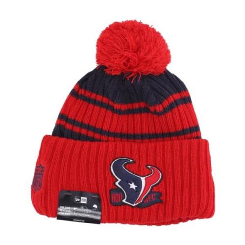 New Era Houston Texans Pom Pom Beanie Hat Red, Herr