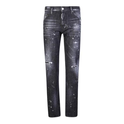 Dsquared2 Svarta Cool Guy Dark Galaxy Jeans Black, Herr