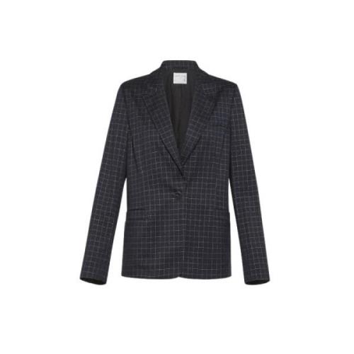 Forte Forte Check Boxy Blazer Nero Black, Dam