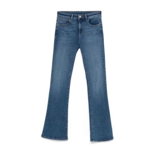 Emporio Armani Klarblå Flared Jeans Blue, Dam