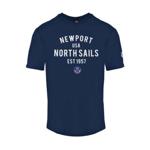 North Sails Kortärmad Blå Navy T-shirt Blue, Herr