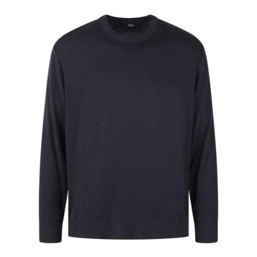 Herno Ull Crew-Neck Sweater Fw24 Black, Herr