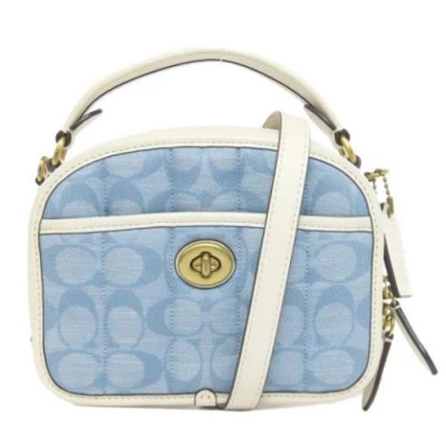 Coach Pre-owned Pre-owned Canvas handvskor Blue, Dam