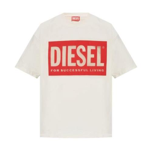 Diesel Vita T-shirts Polos för män White, Herr