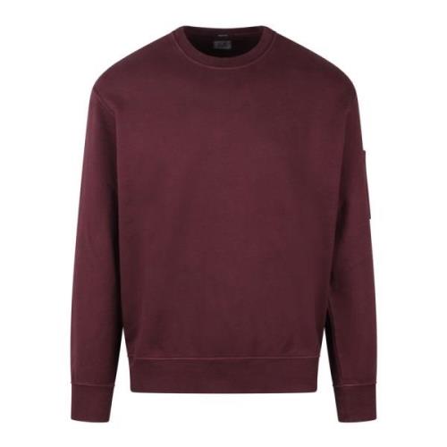 C.p. Company Bomull Crewneck Sweatshirt Fw24 Purple, Herr