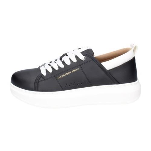 Alexander Smith Herr Syntetiska Läder Sneakers Black, Herr