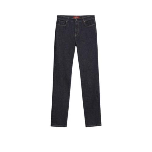 Max Mara Studio Klassiska Denim Jeans för Vardagsbruk Blue, Dam