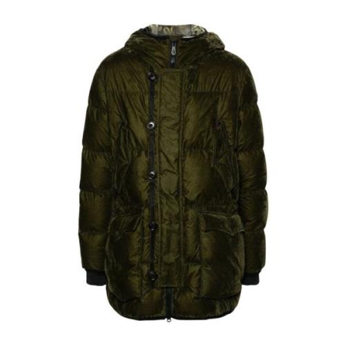 Peuterey Grön Hammond Parka Velvet Effekt Green, Herr