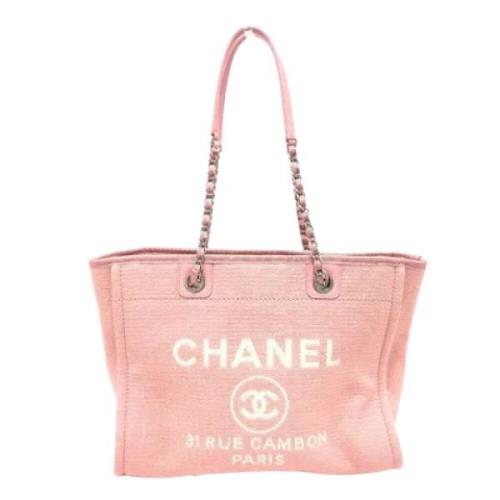 Chanel Vintage Pre-owned Canvas chanel-vskor Pink, Dam