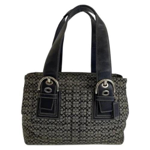 Coach Pre-owned Pre-owned Canvas handvskor Black, Dam