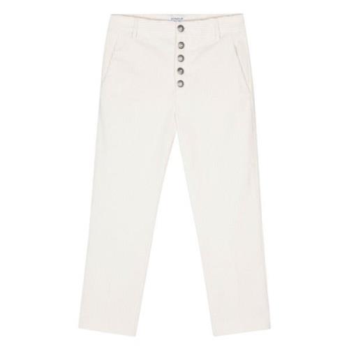 Dondup Stiliga Nima Jeans för Kvinnor White, Dam