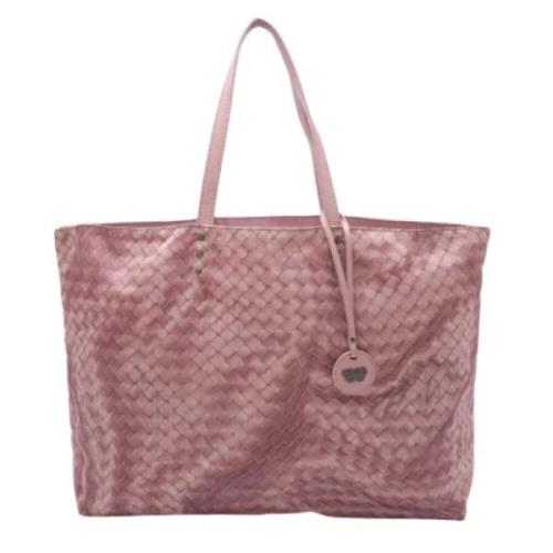 Bottega Veneta Vintage Pre-owned Nylon axelremsvskor Pink, Dam