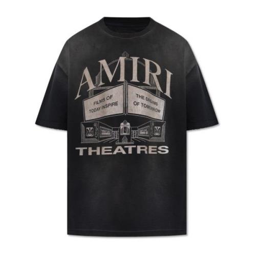 Amiri T-shirt med logotyp Black, Herr