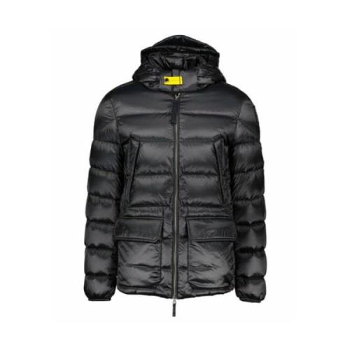 Parajumpers Svart Dunjacka med Avtagbar Huva Black, Herr