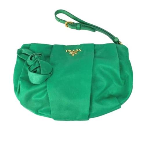 Prada Vintage Pre-owned Tyg prada-vskor Green, Dam