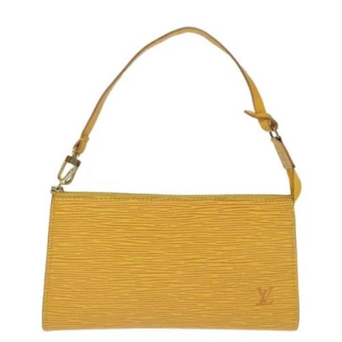 Louis Vuitton Vintage Pre-owned Laeder kuvertvskor Yellow, Dam