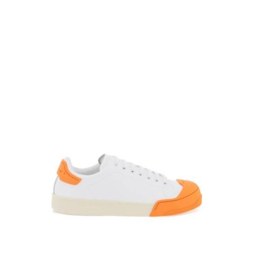 Marni Läder Bumper Sneakers med Gummispets White, Herr