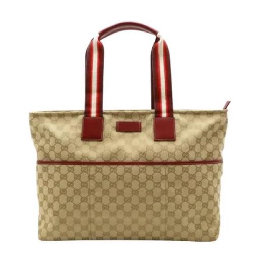 Gucci Vintage Pre-owned Canvas totevskor Beige, Dam