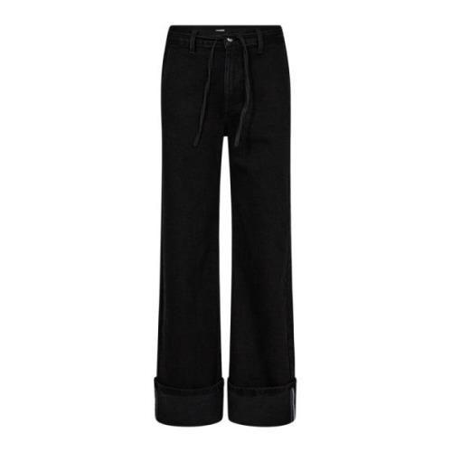 Co'Couture Stiliga Reverse Anklejeans Byxor Black, Dam