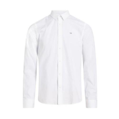 Calvin Klein Stretch Slim Poplin Skjorta White, Herr