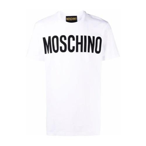 Moschino Logo-print Vit T-shirt och Polo White, Herr