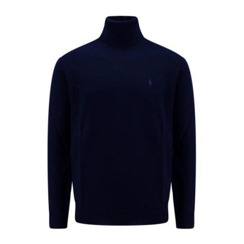 Polo Ralph Lauren Certifierad Ull Turtlenecktröja för Män Blue, Herr