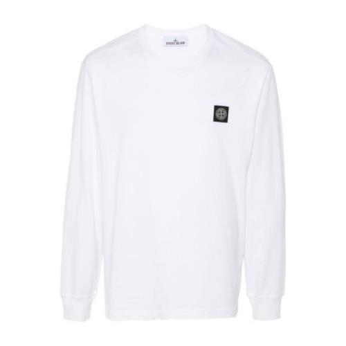 Stone Island Vita Tröjor för Män White, Herr